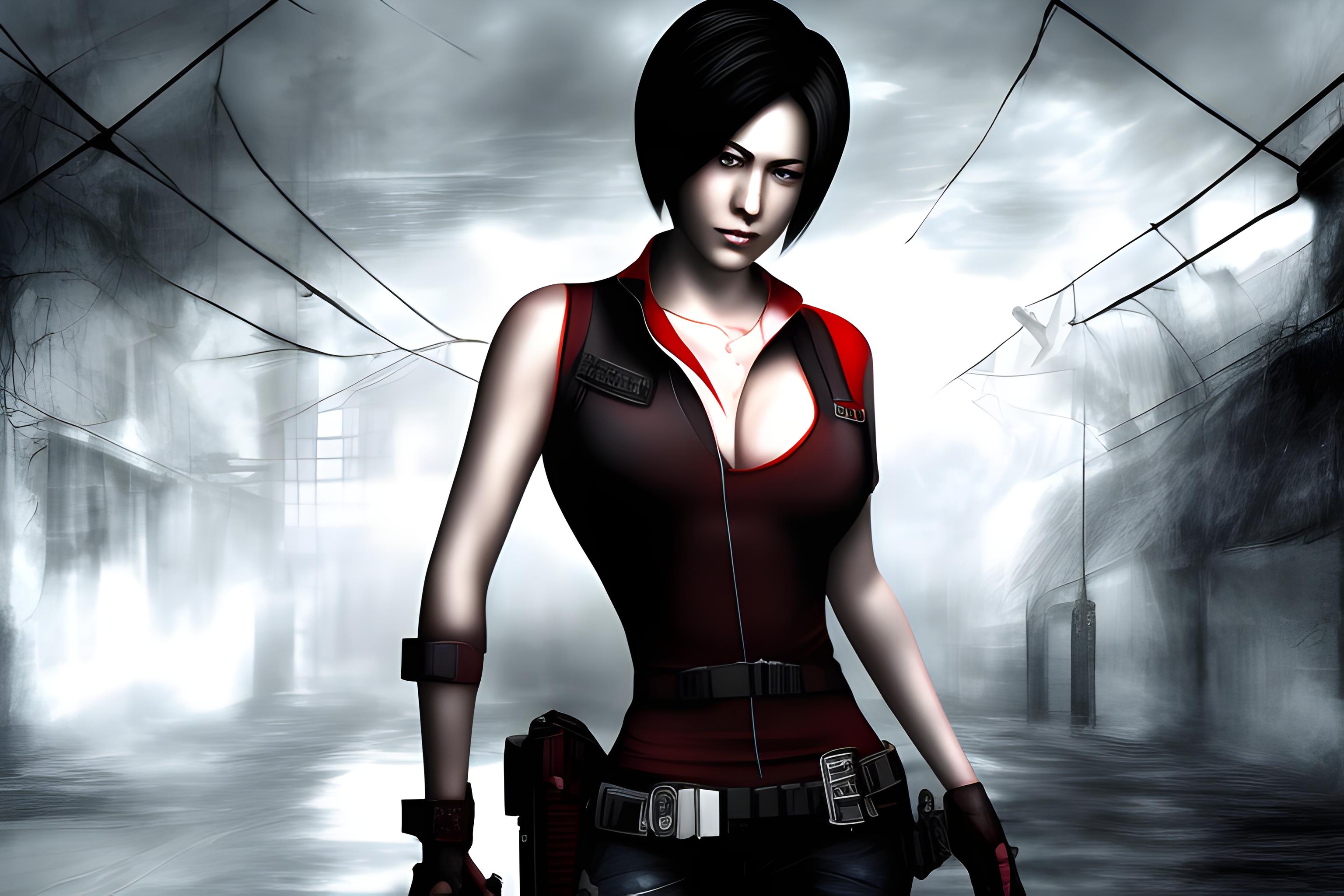resident evil 4 ada wong в красном платье 4 k 